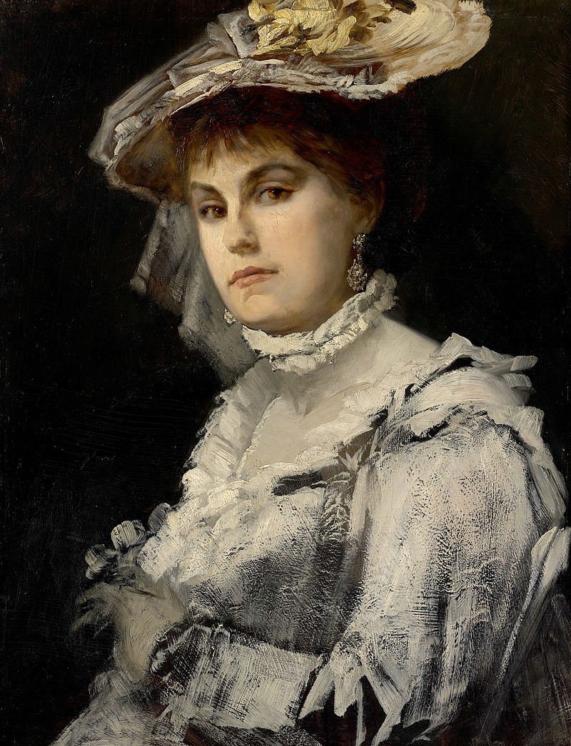 Hans Makart (1840–1884), Amalie Makart, née Roithmayr (1846 Munich – 1873 Munich), the artist’s first wife, married November 7, 1868