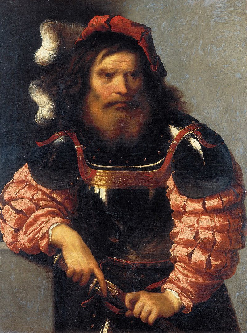 Pietro della Vecchia (1602/03–1678), Warrior in Armor Drawing a Sword