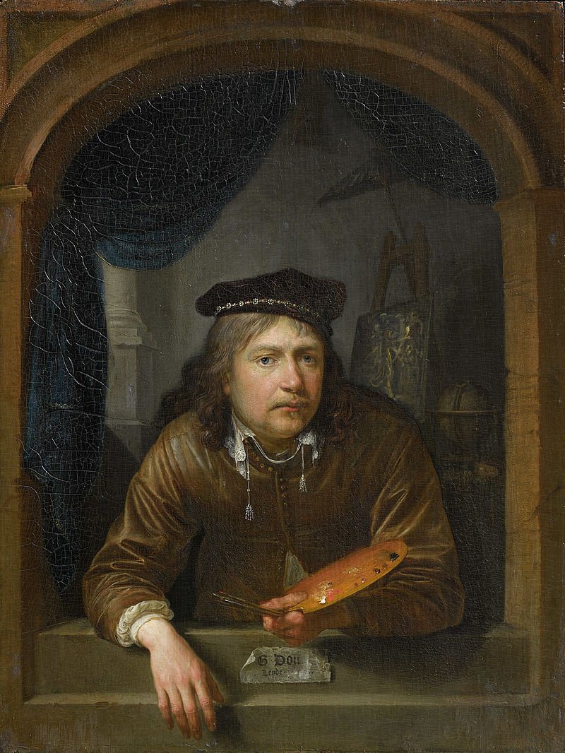Gerrit (Gerard) Dou (1613–1675), Self-Portrait at a Window